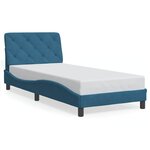 vidaXL Cadre de lit sans matelas bleu 80x200 cm velours