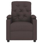 vidaXL Fauteuil de massage Marron foncé Tissu