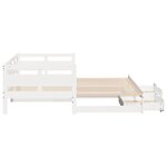 vidaXL Lit de jour avec gigogne et tiroirs sans matelas blanc 80x200cm