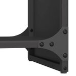 vidaXL Portant de bois chauffage noir 40x30x80 cm