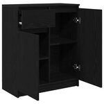 vidaXL Buffet avec tiroir chêne noir 71x35x84 cm bois d'ingénierie