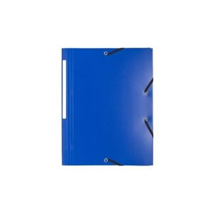 Chemise 3 rabats et élastiques Polypro 5/10e 24 x32 cm Bleu foncé EXACOMPTA