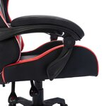 Chaise fauteuil siège pivotante de bureau informatique étude de jeux vidéo avec LED RVB et similicuir multicolore 02_0024214