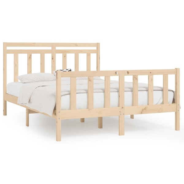 vidaXL Cadre de lit sans matelas bois de pin massif 120x200 cm
