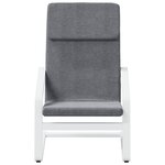vidaXL Chaise de relaxation Gris foncé Tissu