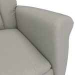 vidaXL Chaise de massage Gris clair 70.5 x 96.5 x 95 cm Polyester