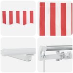 vidaXL Auvent manuel retractable avec LED rouge et blanc 300x250 cm