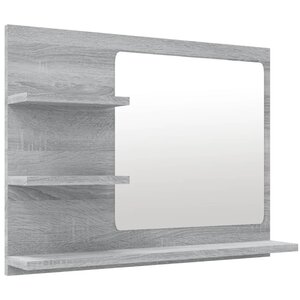 Miroir de bain 60 x 10 5 x 45 cm bois d'ingénierie gris 02_0006901