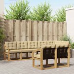 vidaXL Ensemble de canapés d'extérieur 8 pc Blanc et Beige