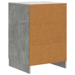 vidaXL Cabinet de chevet Gris béton 43 x 41 x 63 5 cm