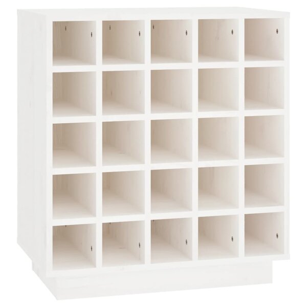 vidaXL Armoire à vin Blanc 55 5x34x61 cm Bois de pin massif