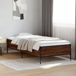 vidaXL Cadre de lit sans matelas chêne marron 100x200 cm