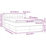 vidaXL Sommier à lattes de lit et matelas vert foncé 160x220cm velours
