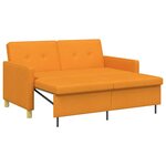 vidaXL Canapé-lit escamotable Jaune foncé Tissu