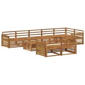 vidaXL Ensemble de canapés d'extérieur 9 pc