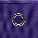 vidaXL Boîtes de rangement 10 Pièces Violet 32x32x32 cm Tissu