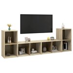 vidaXL Meubles TV 4 Pièces Chêne sonoma 72x35x36 5 cm Bois d'ingénierie