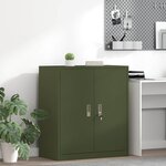 vidaXL Armoire de rangement Vert olive 80 x 40 x 90 cm Acier