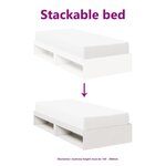 vidaXL Lit de jour sans matelas blanc 75x190 cm bois de pin massif