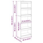 vidaXL Bibliothèque chêne artisanal 60 x 30 x 166 cm Bois d'ingénierie