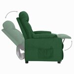 vidaXL Fauteuil inclinable Vert foncé Tissu