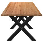 vidaXL Table à manger marron clair bois de chêne massif rectangulaire