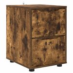 vidaXL Armoire de rangement Chêne fumé 40 x 48 x 57 cm