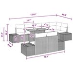 vidaXL Ensemble de salle à manger pour jardin 9 Pièces Noir et Marron