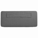 vidaXL Tête de lit capitonnée Blanc et gris clair 135 cm Pin massif