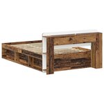 vidaXL Cadre de lit avec rangement Bois ancien 120 x 190 cm