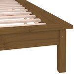 vidaXL Cadre de lit à LED sans matelas 200x200 cm bois massif