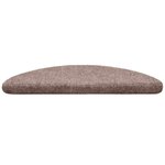 vidaXL Tapis autoadhésifs de marches 5 Pièces Marron 56x17x3cm Aiguilleté
