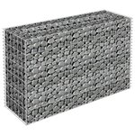 vidaXL Lit surélevé à gabion Acier galvanisé 90x30x60 cm