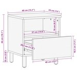 vidaXL Table de chevet marron 40x33x46 cm bois de manguier solide