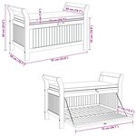 vidaXL Banc de rangement de jardin avec coussin 91 cm Bois d'acacia