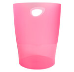 ECOBIN Corbeille à papier 15 Litres- Framboise translucide EXACOMPTA