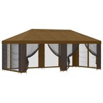 vidaXL Abri de jardin avec parois 6 x 3 m Taupe Polyester et Acier