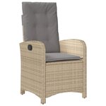 vidaXL Ensemble à manger de jardin et coussins 3 Pièces mélange beige