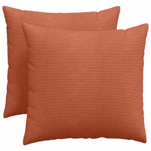 vidaXL Coussins de canapé 2 Pièces Rouge orange 50 x 50 cm
