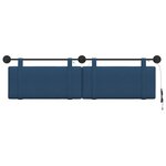 vidaXL Tête de lit suspendue Bleu Tissu