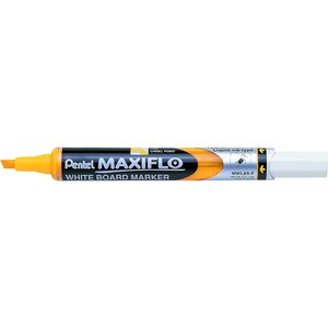 Marqueur tableaux blancs maxiflo  pointe biseautée moyenne  jaune pentel