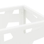 vidaXL Porte-parapluie Blanc Métal Standard