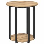 vidaXL Ensemble de tables d'appoint 2 Pièces Chêne artisanal et noir