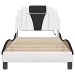 vidaXL Cadre de lit Viana avec LED sans matelas blanc et noir 80x200 cm