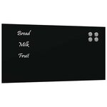 vidaXL Tableau noir magnétique mural Noir 60x30 cm Verre trempé