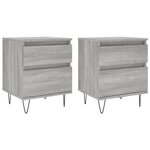 vidaXL Tables de chevet 2 Pièces sonoma gris 40x35x50 cm bois ingénierie