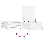 vidaXL Salon de jardin 10 Pièces blanc bois de pin massif