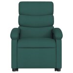 vidaXL Fauteuil inclinable électrique vert foncé tissu