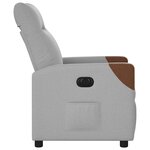 vidaXL Fauteuil inclinable électrique gris nuage tissu