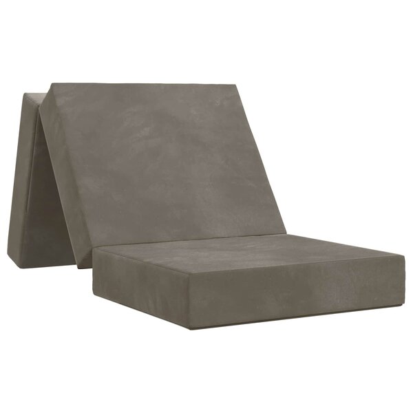 vidaXL Canapé-lit pliable 75 x 67 x 45 cm Gris clair